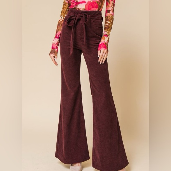 High waisted burgundy corduroy pant! - Picture 2 of 4